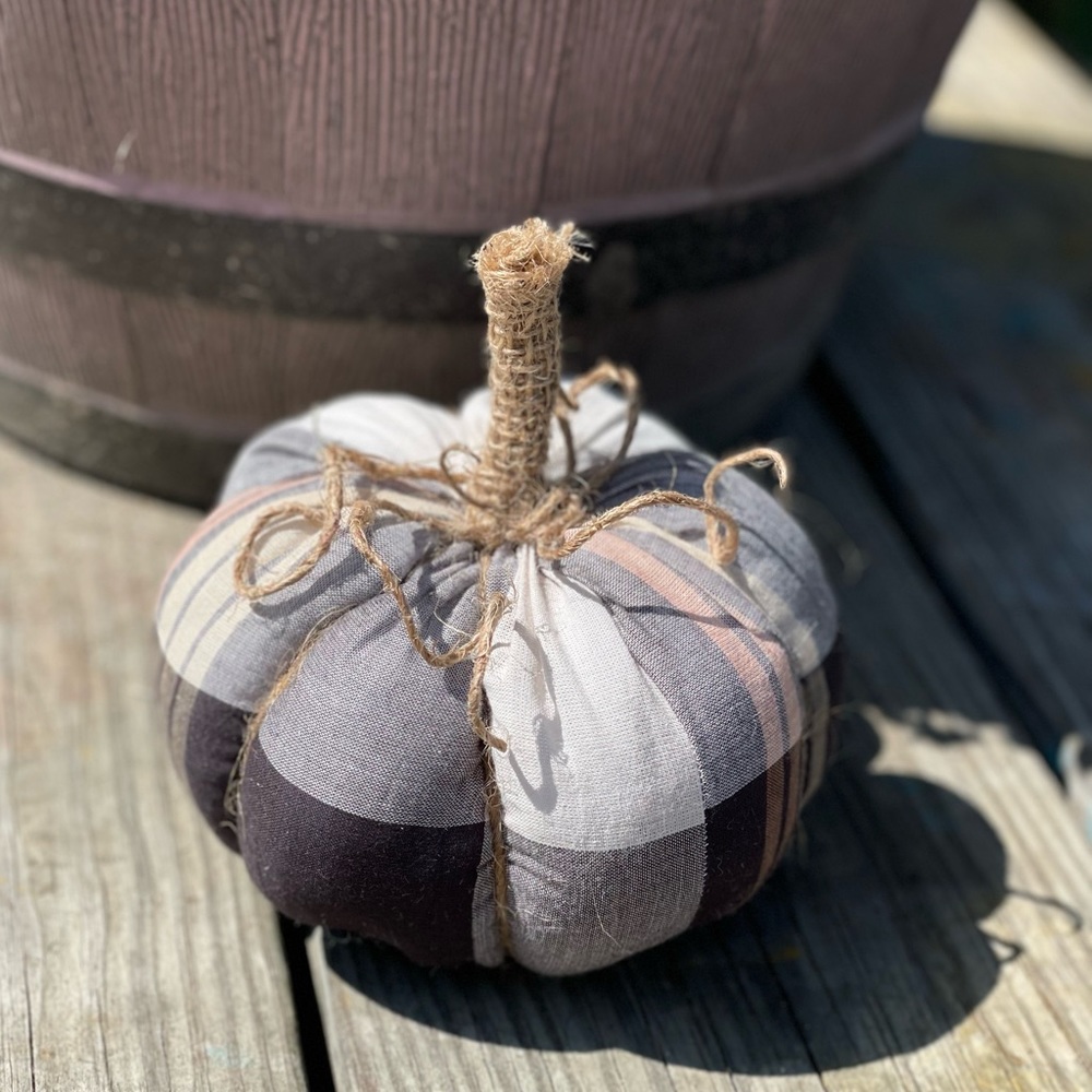 Handmade fabric pumpkin